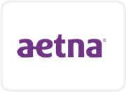 A purple aetna logo is shown.