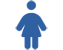 A blue pixel art of a person standing